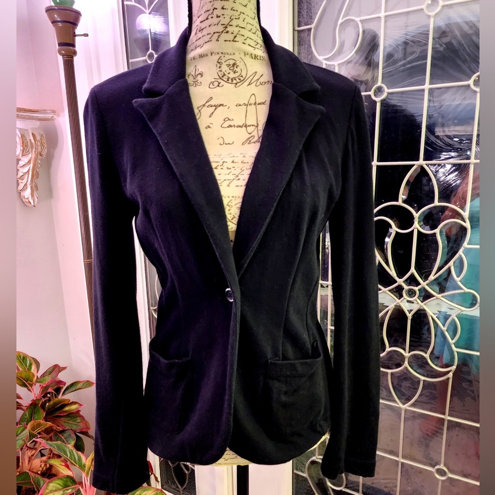 Neiman Marcus Knit Blazer Black Size S FINAL MARKDOWN